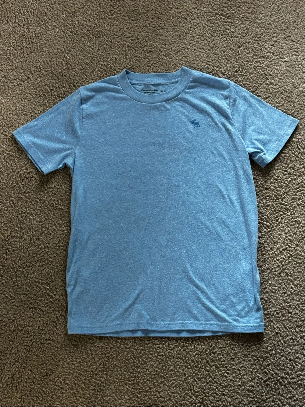 abercrombie kids light blue crew tee